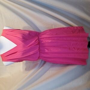 Lulu E. Bebe Hot Pink Midi Dress SZ SM